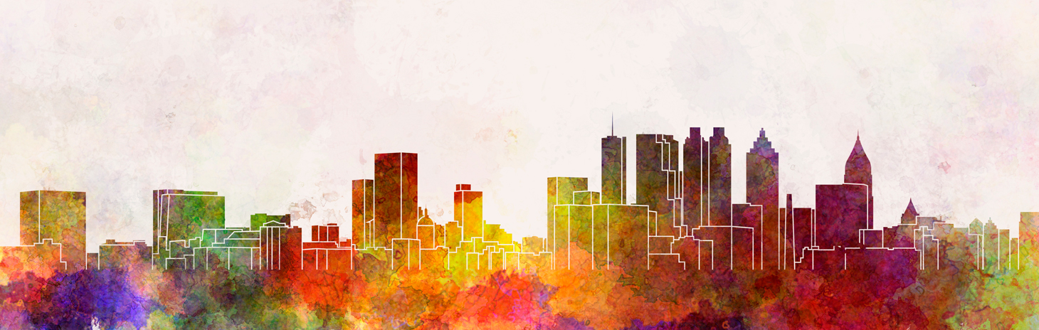 Georgia skyline painting - image for Tutoring Locations page